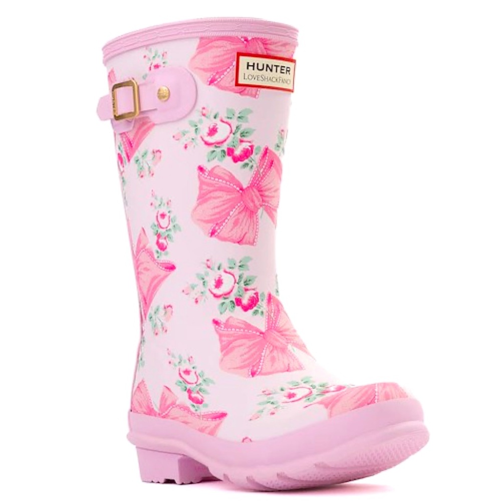 👢🩷 Hunter x LoveShackFancy Rain Boot Mint Pink 👢🩷 - Picture 2 of 6